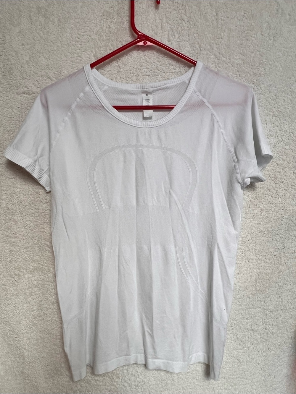 lululemon athletica White Seamless Short Sleeve Athletic Tee